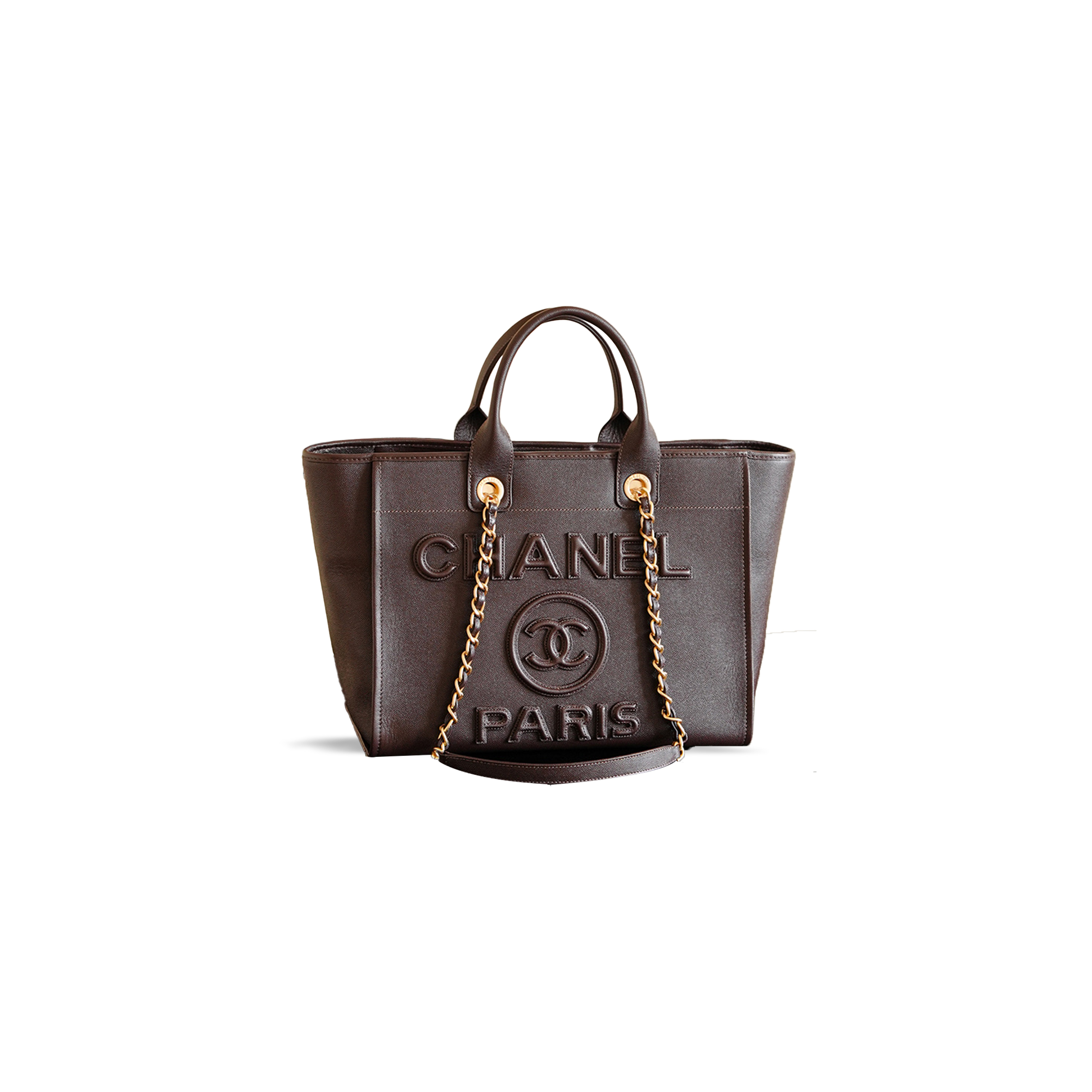 CHANEL LARGE CAPACITY TURIN TOTE BAG COFFEE COLOR (50*30*22cm) 